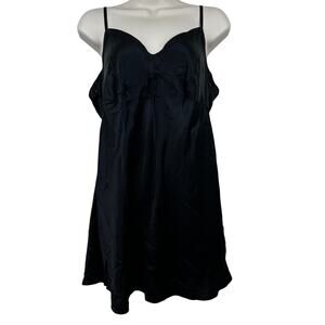 NEW Banana Republic Silk Baby Doll Top Cami Camisole Y2K Sleeveless Black Large
